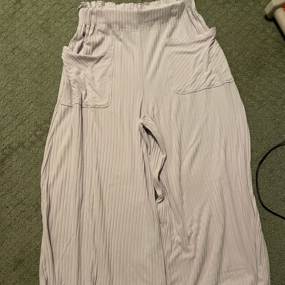 Free people blissed out wide leg pants in lilac